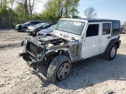 Jeep Wrangler salvage cars for sale: 2018 Jeep Wrangler Unlimited Sport