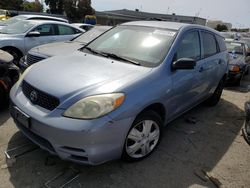 Toyota Corolla salvage cars for sale: 2003 Toyota Corolla Matrix XR