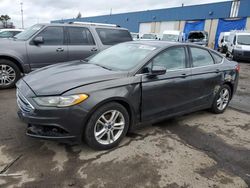 Salvage cars for sale at Woodhaven, MI auction: 2018 Ford Fusion SE