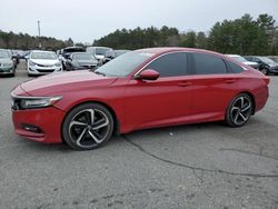 Salvage cars for sale from Copart Exeter, RI: 2018 Honda Accord Sport
