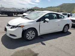 Salvage cars for sale at Colton, CA auction: 2012 Honda Civic LX