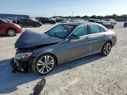 Salvage cars for sale from Copart Arcadia, FL: 2018 Mercedes-Benz C 350E