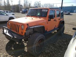 Jeep Wrangler salvage cars for sale: 2013 Jeep Wrangler Unlimited Sport