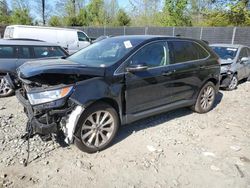 Salvage cars for sale at Waldorf, MD auction: 2018 Ford Edge Titanium