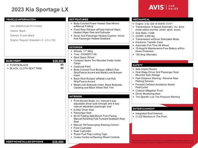 2023 KIA Sportage LX