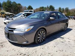 Salvage cars for sale from Copart Mendon, MA: 2017 Toyota Camry Hybrid