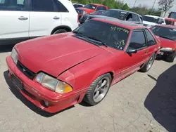 Salvage cars for sale at Cahokia Heights, IL auction: 1991 Ford Mustang GT