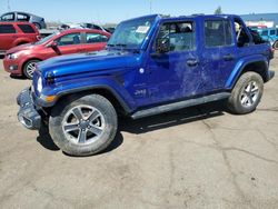 Salvage cars for sale at Woodhaven, MI auction: 2020 Jeep Wrangler Unlimited Sahara