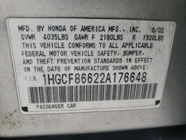 2002 Honda Accord Value