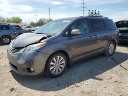 Salvage cars for sale from Copart Columbus, OH: 2015 Toyota Sienna XLE