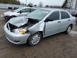 Salvage cars for sale from Copart Bowmanville, ON: 2008 Toyota Corolla CE