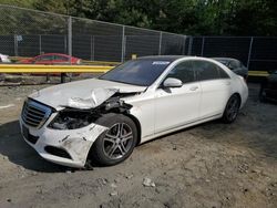 Salvage cars for sale from Copart Waldorf, MD: 2016 Mercedes-Benz S 550 4matic
