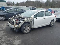 Salvage cars for sale at Assonet, MA auction: 2012 Honda Civic EXL