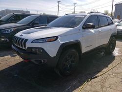 Vehiculos salvage en venta de Copart Chicago Heights, IL: 2018 Jeep Cherokee Trailhawk