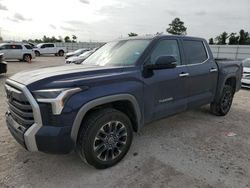 Salvage cars for sale from Copart Houston, TX: 2022 Toyota Tundra Crewmax Limited