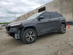 Salvage cars for sale at Fredericksburg, VA auction: 2015 Jeep Cherokee Trailhawk