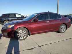 Salvage cars for sale at Grand Prairie, TX auction: 2015 Honda Accord LX