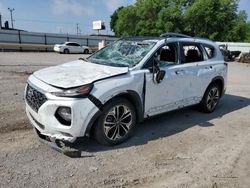 Salvage cars for sale at Oklahoma City, OK auction: 2020 Hyundai Santa FE SEL