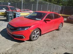 Salvage cars for sale from Copart Waldorf, MD: 2020 Honda Civic LX