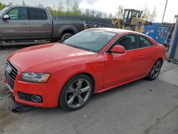 Salvage cars for sale at Duryea, PA auction: 2009 Audi A5 Quattro