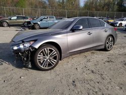 Salvage cars for sale at Waldorf, MD auction: 2015 Infiniti Q50 Base