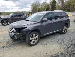 Salvage cars for sale from Copart Concord, NC: 2013 Toyota Highlander Limited