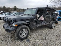 Salvage cars for sale at Candia, NH auction: 2021 Jeep Wrangler Unlimited Sport