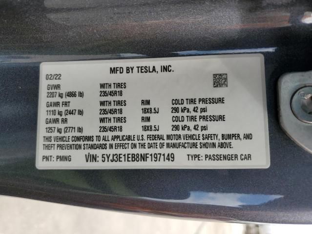 2022 Tesla Model 3