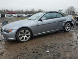 Salvage cars for sale from Copart Hillsborough, NJ: 2005 BMW 645 CI Automatic