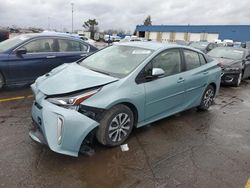 Salvage cars for sale at Woodhaven, MI auction: 2020 Toyota Prius LE