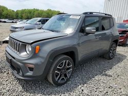 Jeep Renegade Limited salvage cars for sale: 2021 Jeep Renegade Limited