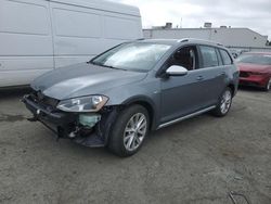 Volkswagen salvage cars for sale: 2017 Volkswagen Golf Alltrack S