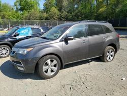 Salvage cars for sale at Waldorf, MD auction: 2010 Acura MDX Technology