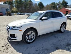 Salvage cars for sale at Mendon, MA auction: 2018 Audi Q5 Premium Plus