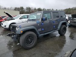 Salvage cars for sale from Copart Exeter, RI: 2017 Jeep Wrangler Unlimited Sport