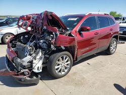 Salvage cars for sale at Grand Prairie, TX auction: 2018 Jeep Cherokee Limited