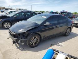 Salvage cars for sale at Grand Prairie, TX auction: 2018 Hyundai Elantra SEL
