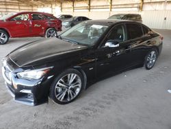 Salvage cars for sale from Copart Phoenix, AZ: 2020 Infiniti Q50 Pure