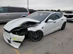 Salvage cars for sale at Grand Prairie, TX auction: 2022 Tesla Model S