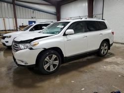 Salvage cars for sale from Copart West Mifflin, PA: 2013 Toyota Highlander Limited