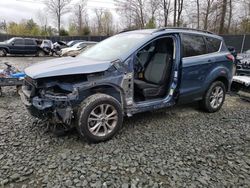 Salvage cars for sale at Waldorf, MD auction: 2018 Ford Escape SE
