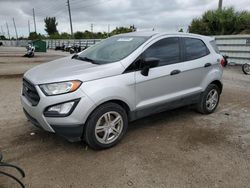 Salvage cars for sale at Miami, FL auction: 2018 Ford Ecosport S