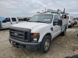 Salvage trucks for sale at Houston, TX auction: 2008 Ford F350 SRW Super Duty