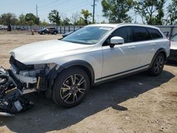 Salvage cars for sale at Riverview, FL auction: 2017 Volvo V90 Cross Country T6 Inscription