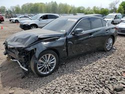 Salvage cars for sale at Chalfont, PA auction: 2020 Infiniti Q50 Pure