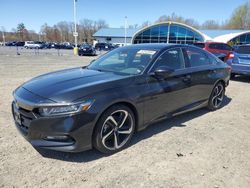 Salvage cars for sale at East Granby, CT auction: 2018 Honda Accord Sport