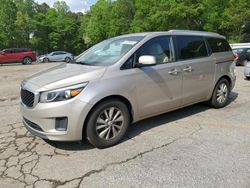 Salvage cars for sale at Austell, GA auction: 2016 KIA Sedona LX