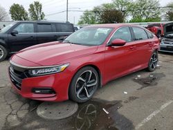 Salvage cars for sale from Copart Moraine, OH: 2018 Honda Accord Sport