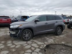 Salvage cars for sale at Indianapolis, IN auction: 2018 Toyota Highlander SE