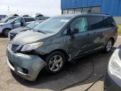 Salvage cars for sale at Woodhaven, MI auction: 2012 Toyota Sienna LE